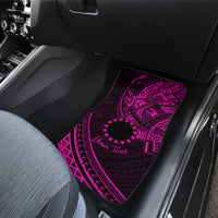 Kia Orana Cook Islands Car Mats Circle Stars With Floral Pink Pattern LT01 - Polynesian Pride