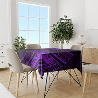 Kia Orana Cook Islands Tablecloth Circle Stars With Floral Purple Pattern LT01 - Polynesian Pride