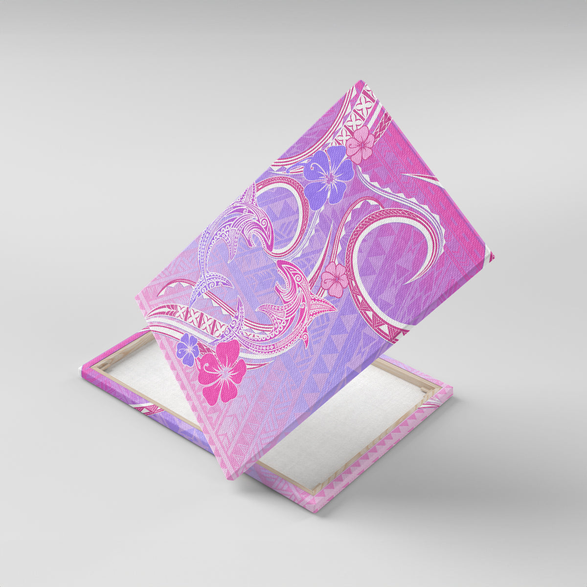 Polynesian Shark Valentine Canvas Wall Art Sweet Unique Version