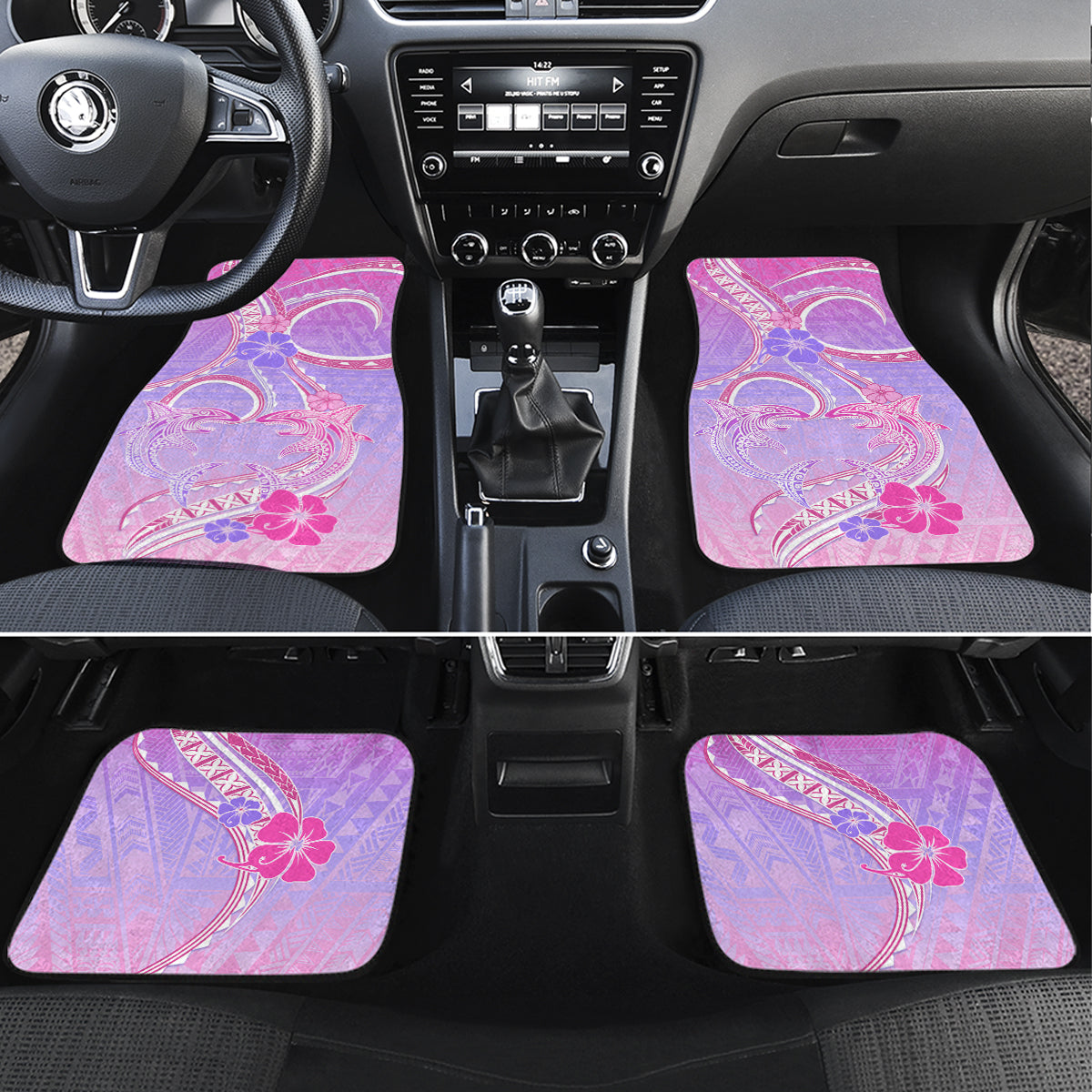 Polynesian Shark Valentine Car Mats Sweet Unique Version