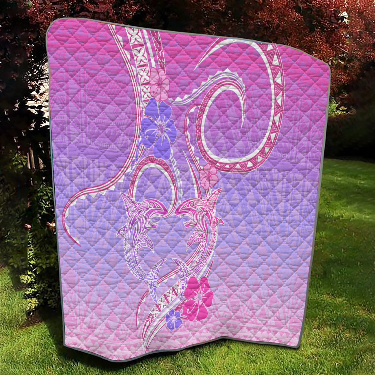 Polynesian Shark Valentine Quilt Sweet Unique Version LT01 - Polynesian Pride