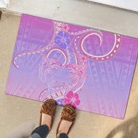 Polynesian Shark Valentine Rubber Doormat Sweet Unique Version LT01 - Polynesian Pride