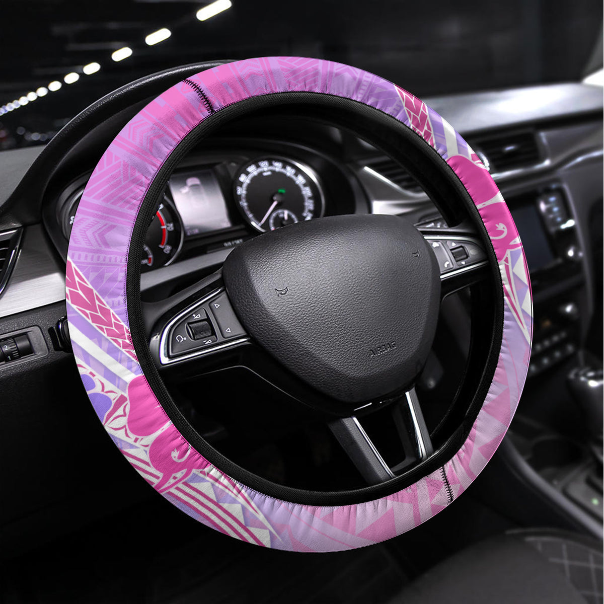 Polynesian Shark Valentine Steering Wheel Cover Sweet Unique Version