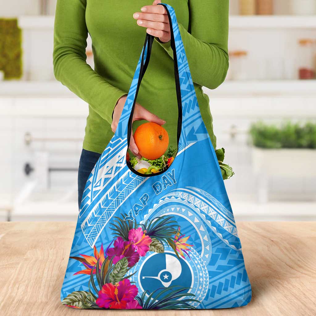 Yap Day Grocery Bag Nam nu Waqab Tropical Flower LT01 - Polynesian Pride