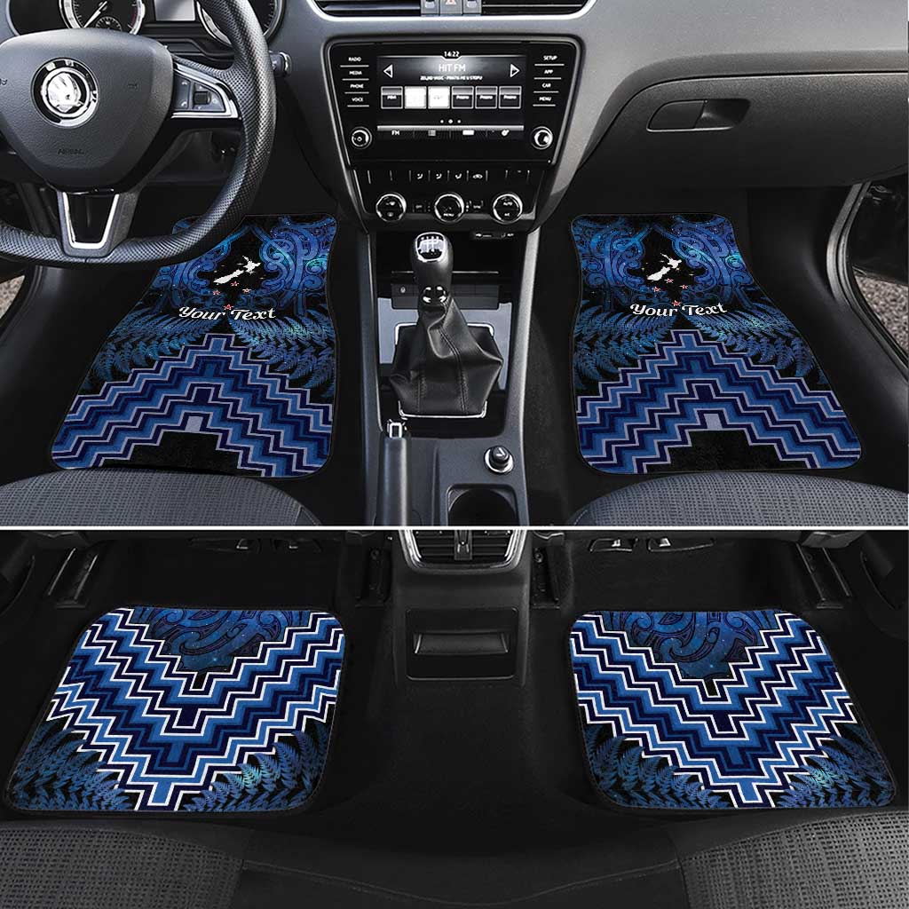 Personalised Aotearoa Matariki Car Mats Blue Fern Maori Poutama