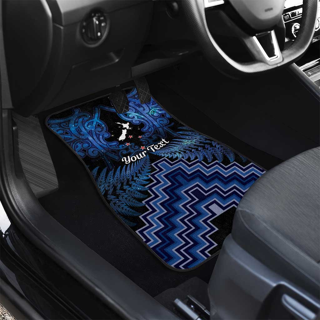 Personalised Aotearoa Matariki Car Mats Blue Fern Maori Poutama