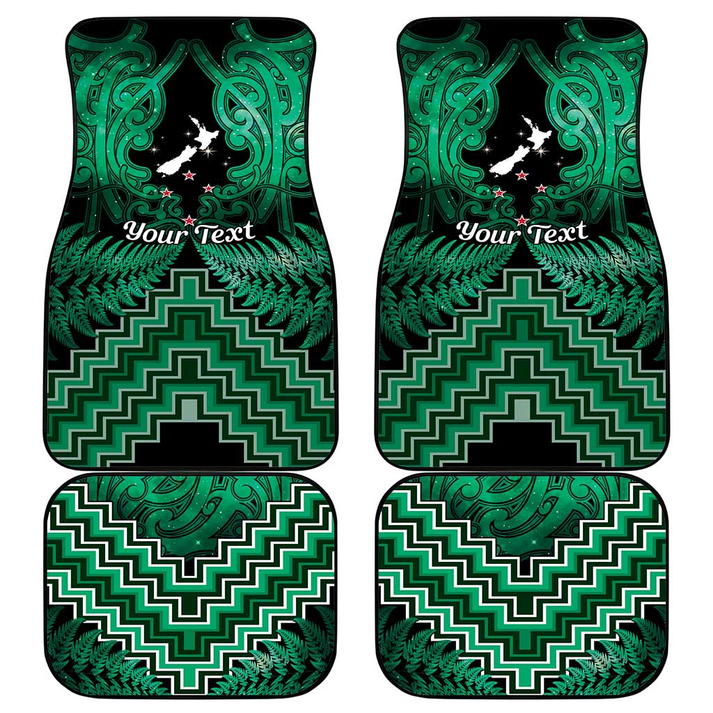 Personalised Aotearoa Matariki Car Mats Green Fern Maori Poutama