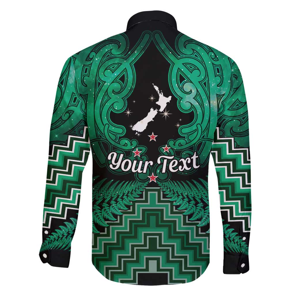 Personalised Aotearoa Matariki Family Matching Puletasi and Hawaiian Shirt Green Fern Maori Poutama