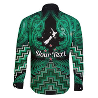 Personalised Aotearoa Matariki Family Matching Tank Maxi Dress and Hawaiian Shirt Green Fern Maori Poutama LT01 - Polynesian Pride