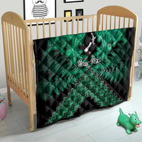 Personalised Aotearoa Matariki Quilt Green Fern Maori Poutama