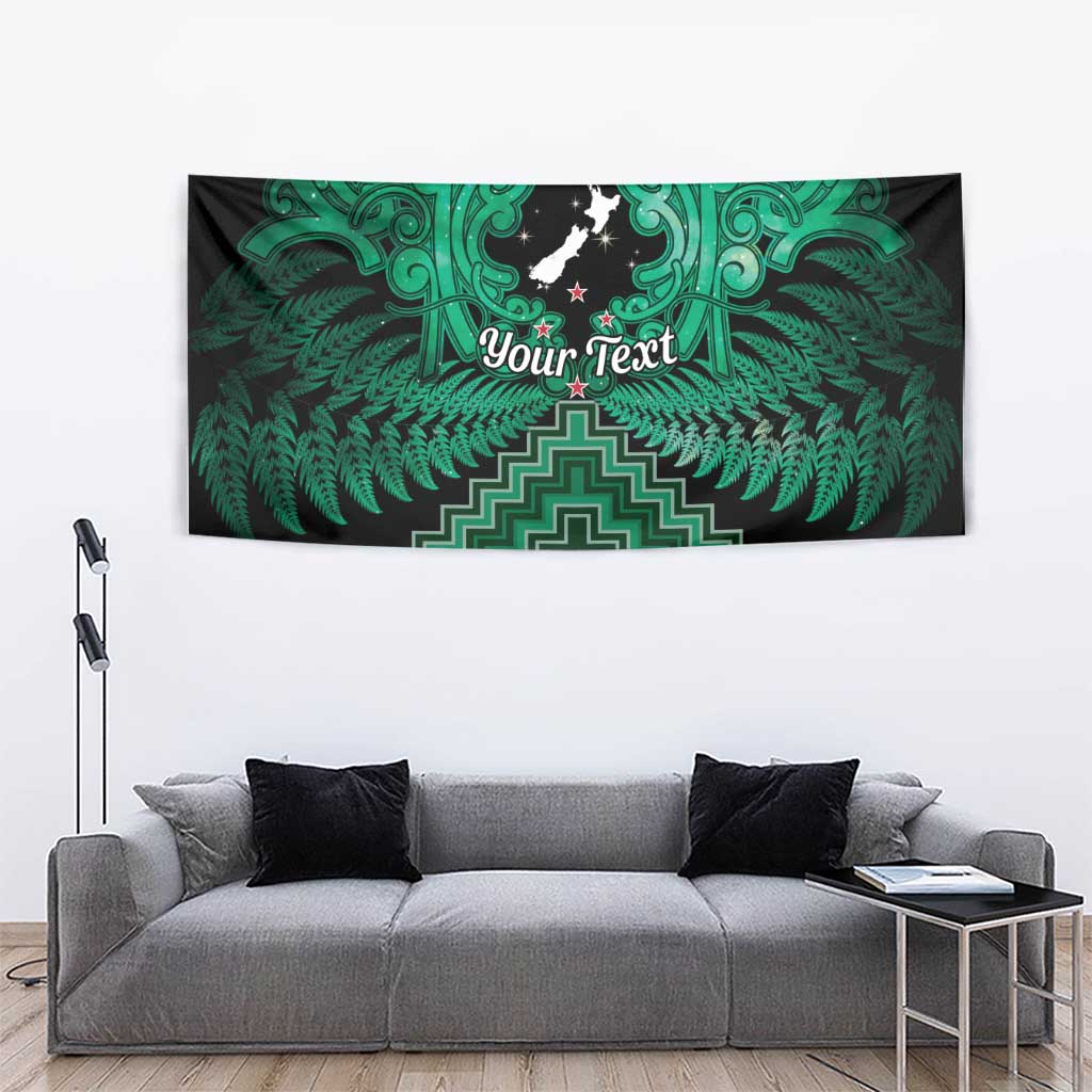 Personalised Aotearoa Matariki Tapestry Green Fern Maori Poutama