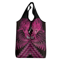 Personalised Aotearoa Matariki Grocery Bag Pink Fern Maori Poutama