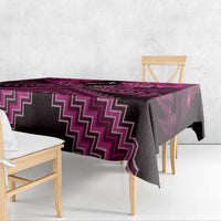 Personalised Aotearoa Matariki Tablecloth Pink Fern Maori Poutama