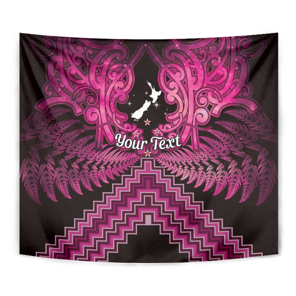 Personalised Aotearoa Matariki Tapestry Pink Fern Maori Poutama