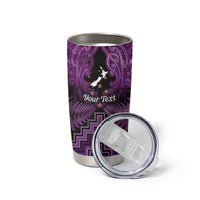 Personalised Aotearoa Matariki Tumbler Cup Purple Fern Maori Poutama LT01 - Polynesian Pride