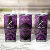 Personalised Aotearoa Matariki Tumbler Cup Purple Fern Maori Poutama LT01 - Polynesian Pride