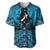 Personalised Aotearoa Matariki Baseball Jersey Turquoise Fern Maori Poutama