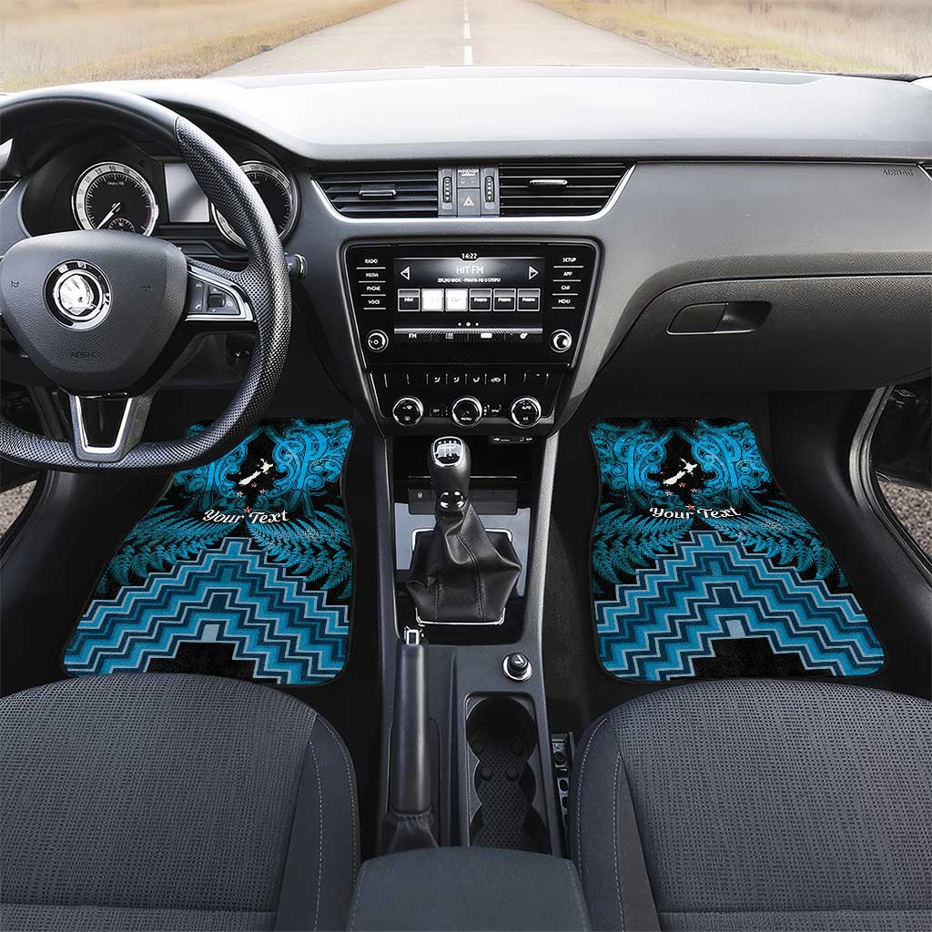 Personalised Aotearoa Matariki Car Mats Turquoise Fern Maori Poutama