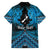 Personalised Aotearoa Matariki Family Matching Off The Shoulder Long Sleeve Dress and Hawaiian Shirt Turquoise Fern Maori Poutama