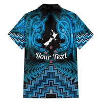 Personalised Aotearoa Matariki Family Matching Tank Maxi Dress and Hawaiian Shirt Turquoise Fern Maori Poutama LT01 - Polynesian Pride