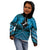 Personalised Aotearoa Matariki Kid Hoodie Turquoise Fern Maori Poutama