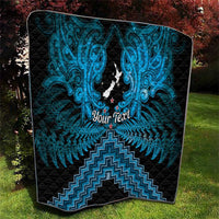 Personalised Aotearoa Matariki Quilt Turquoise Fern Maori Poutama