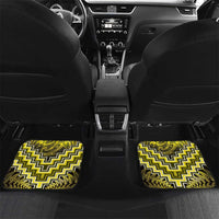 Personalised Aotearoa Matariki Car Mats Yellow Fern Maori Poutama