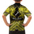 Personalised Aotearoa Matariki Family Matching Off The Shoulder Long Sleeve Dress and Hawaiian Shirt Yellow Fern Maori Poutama