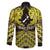 Personalised Aotearoa Matariki Family Matching Off The Shoulder Long Sleeve Dress and Hawaiian Shirt Yellow Fern Maori Poutama