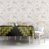 Personalised Aotearoa Matariki Tablecloth Yellow Fern Maori Poutama