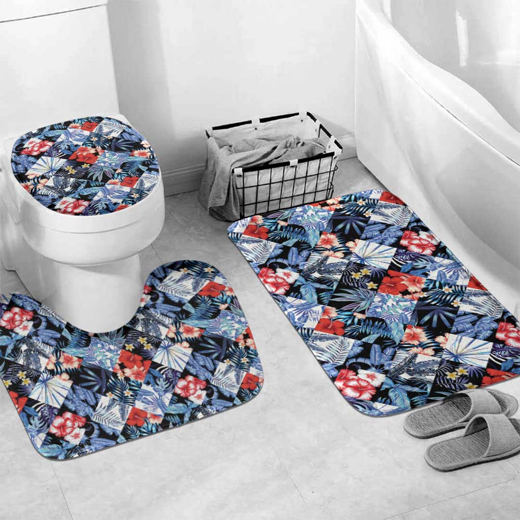 Hawaii Tropicana Blue Pattern Bathroom Set - Polynesian Pride