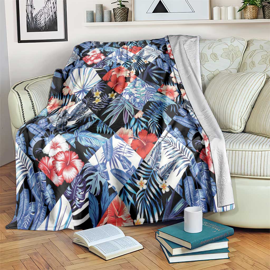 Hawaii Tropicana Blue Pattern Blanket - Polynesian Pride