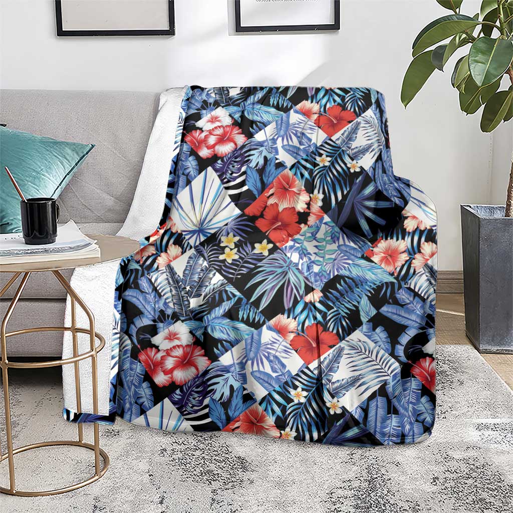 Hawaii Tropicana Blue Pattern Blanket - Polynesian Pride