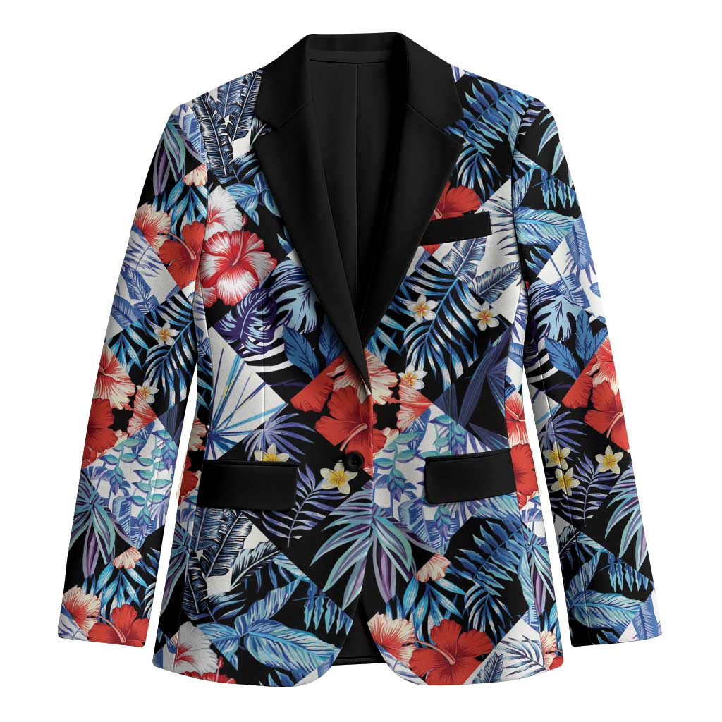 Hawaii Tropicana Blue Pattern Blazer LT01 Unisex Blue - Polynesian Pride