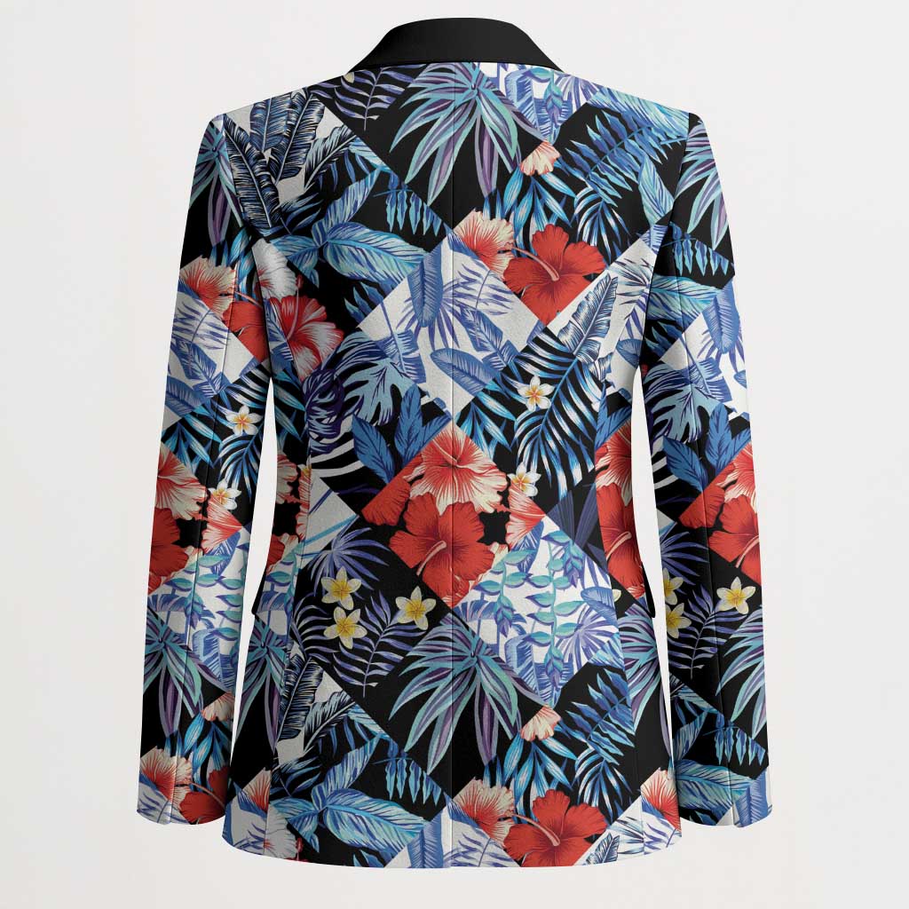 Hawaii Tropicana Blue Pattern Blazer LT01 - Polynesian Pride