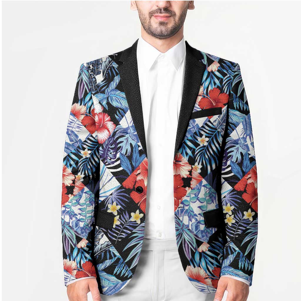 Hawaii Tropicana Blue Pattern Blazer LT01 - Polynesian Pride