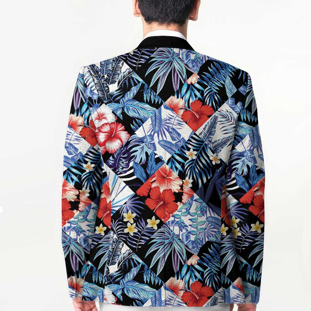 Hawaii Tropicana Blue Pattern Blazer LT01 - Polynesian Pride