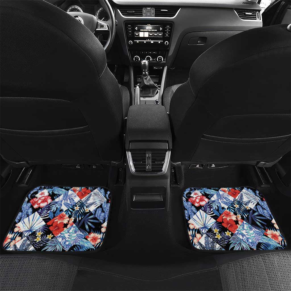 Hawaii Tropicana Blue Pattern Car Mats - Polynesian Pride