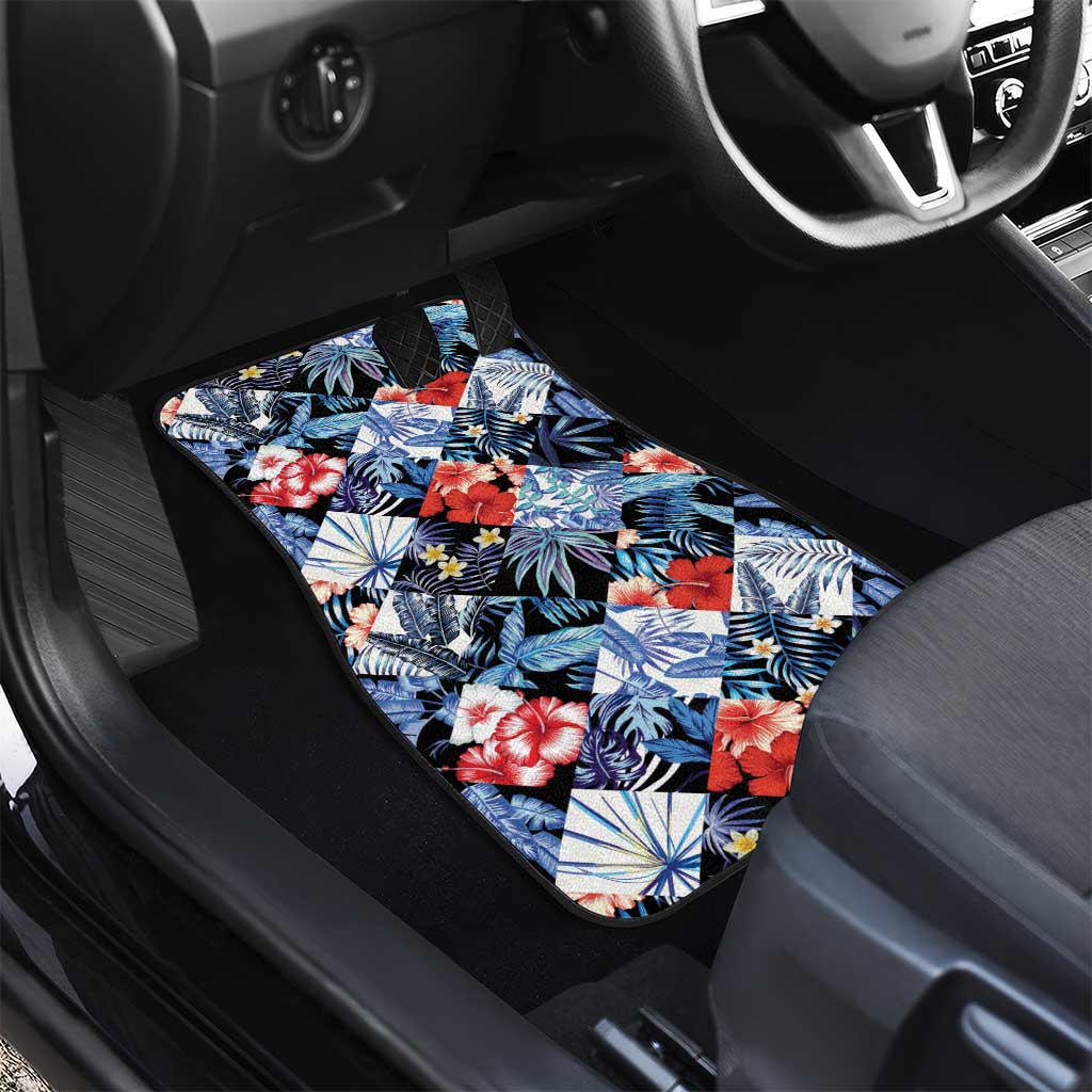 Hawaii Tropicana Blue Pattern Car Mats - Polynesian Pride