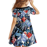 Hawaii Tropicana Blue Pattern Family Matching Puletasi and Hawaiian Shirt - Polynesian Pride
