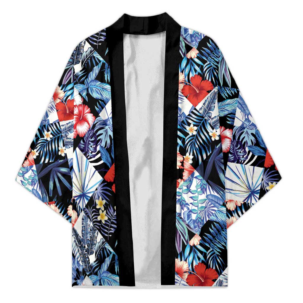 Hawaii Tropicana Blue Pattern Kimono - Polynesian Pride