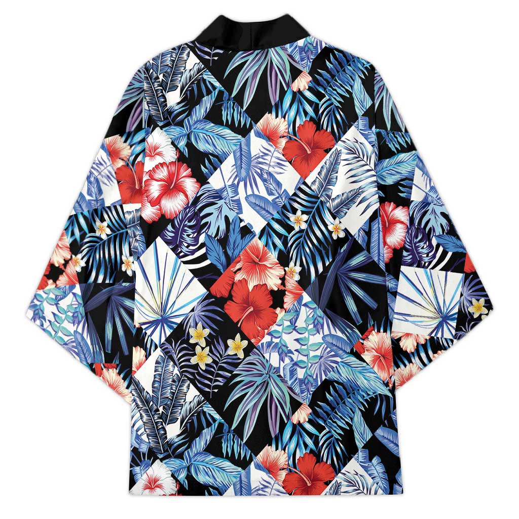 Hawaii Tropicana Blue Pattern Kimono - Polynesian Pride