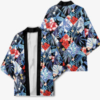 Hawaii Tropicana Blue Pattern Kimono - Polynesian Pride