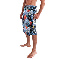 Hawaii Tropicana Blue Pattern Lavalava - Polynesian Pride