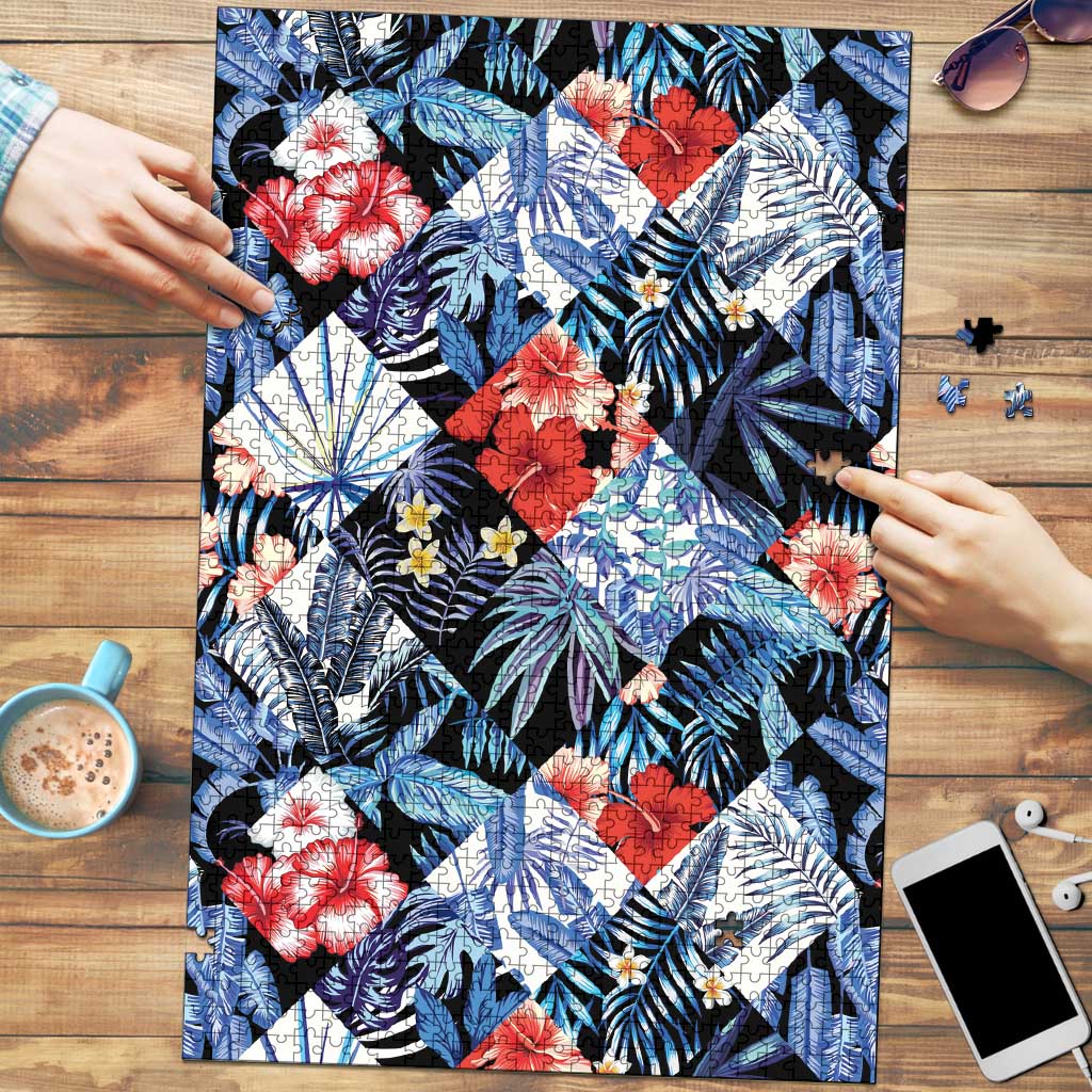 Hawaii Tropicana Blue Pattern Puzzle LT01 Blue - Polynesian Pride