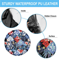 Hawaii Tropicana Blue Pattern Spare Tire Cover - Polynesian Pride