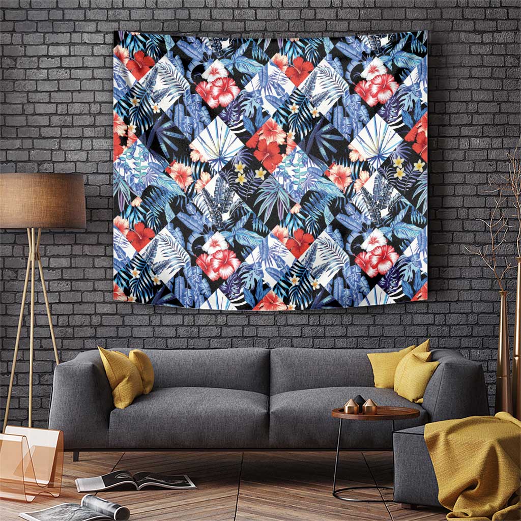 Hawaii Tropicana Blue Pattern Tapestry LT01 Blue - Polynesian Pride