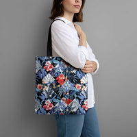 Hawaii Tropicana Blue Pattern Tote Bag - Polynesian Pride
