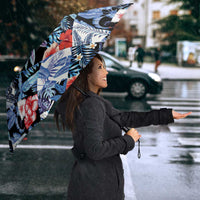 Hawaii Tropicana Blue Pattern Umbrella - Polynesian Pride