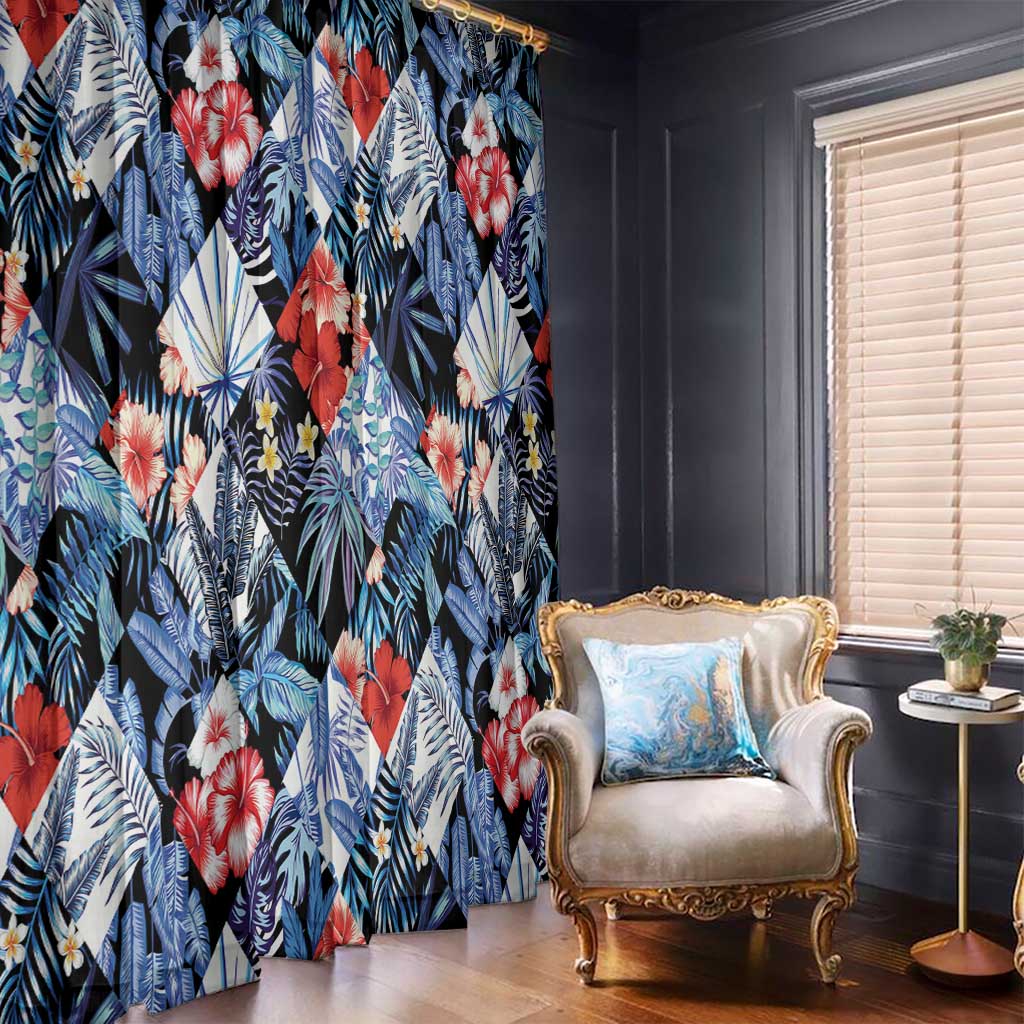 Hawaii Tropicana Blue Pattern Window Curtain LT01 - Polynesian Pride